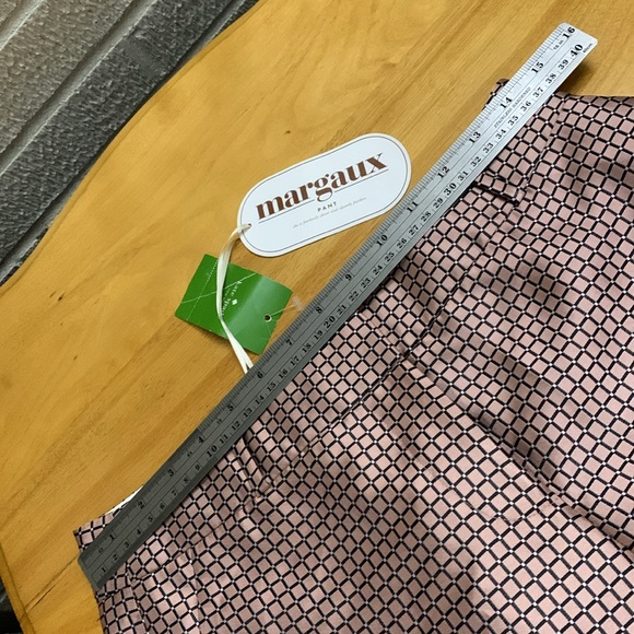 Kate Spade Lewitt Margaux Size 2 Ankle Pants Satin Pink Black Check NWT - Picture 13 of 15